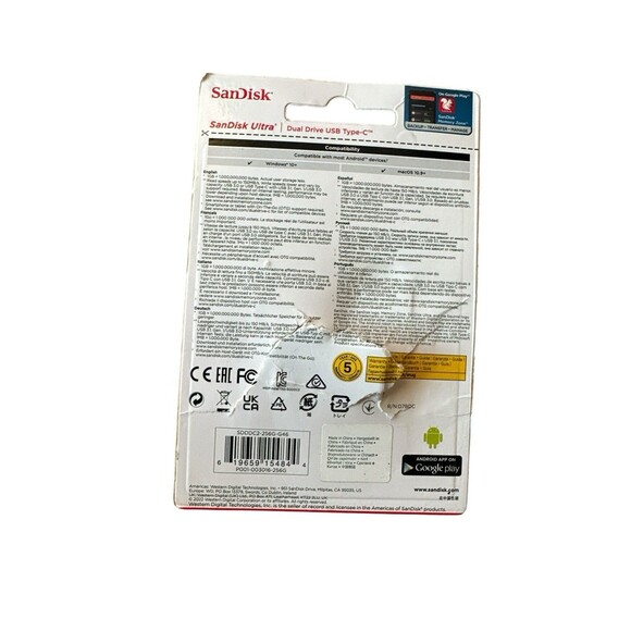 SanDisk 256GB Ultra Dual Drive USB Type-C USB 3.1 Flash Drive - SDDDC2-256G-G46 - Picture 2 of 3
